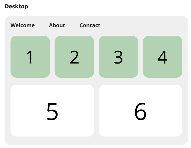 Example of breaking columns on different viewports